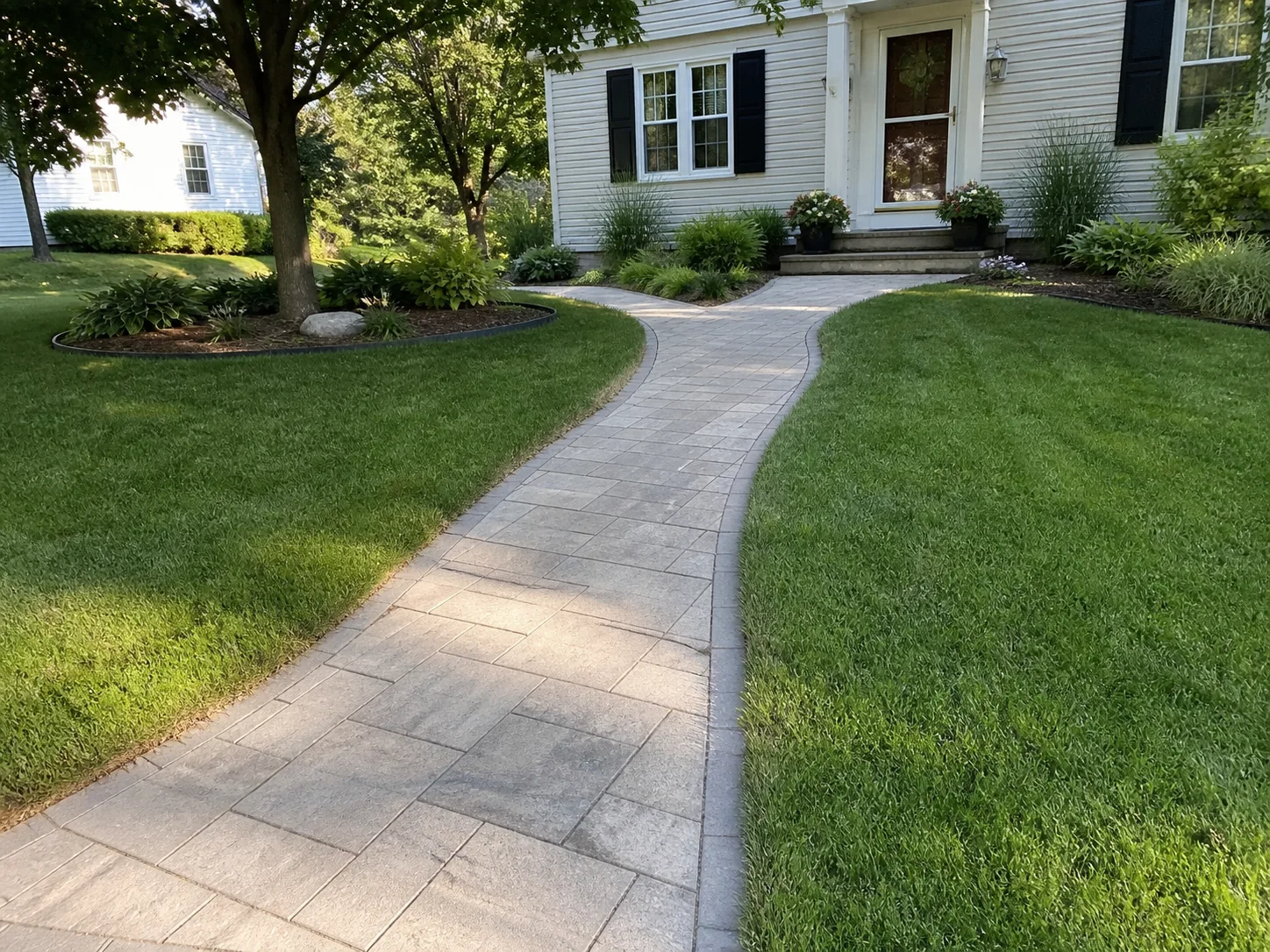 Landscaped the concept with stonework and planting